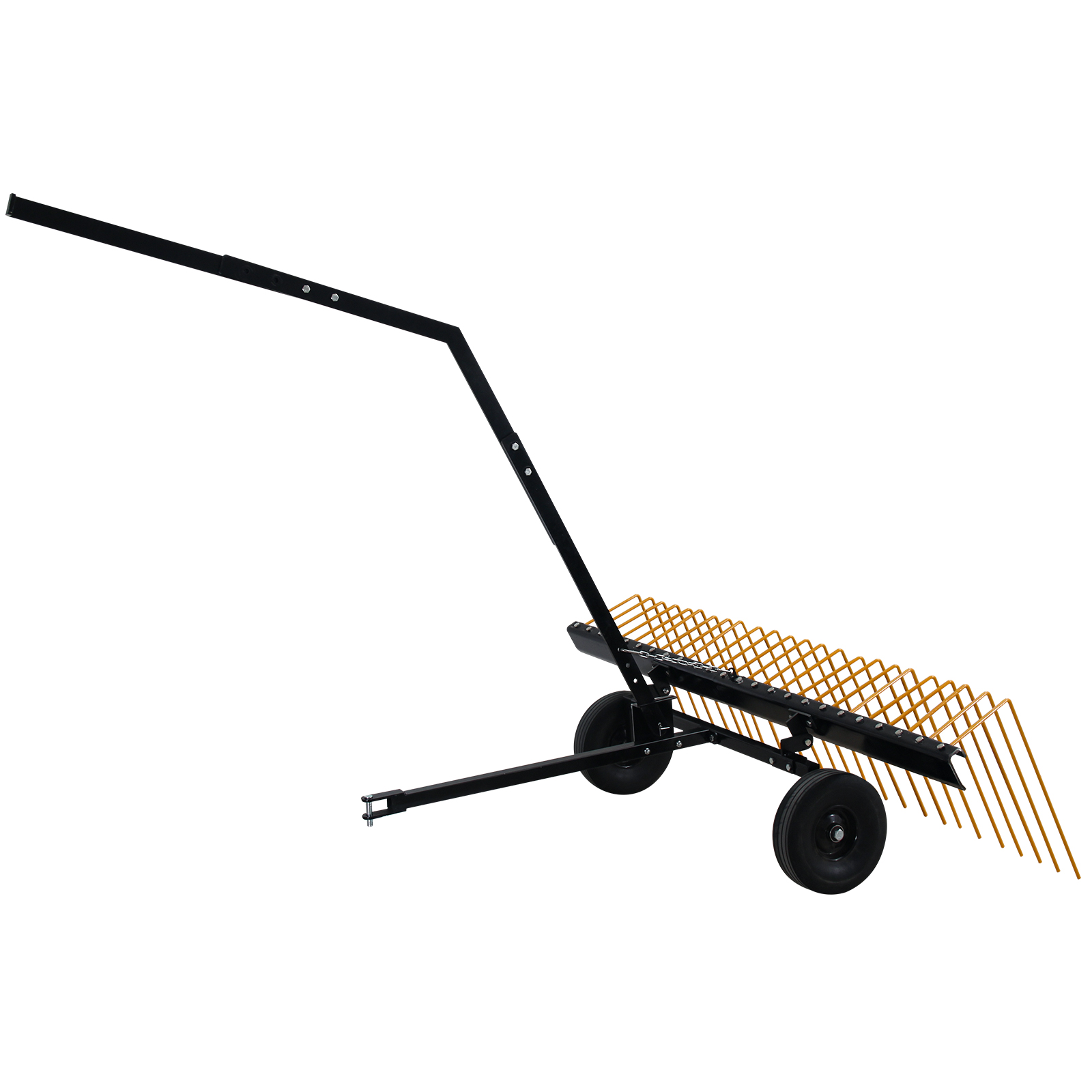 AOILE 60 Inch ATV Tow Behind Rake - Corrosion Resistant Steel Landscape Tool - Ideal for Yard Cleanup